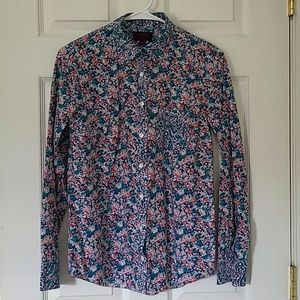J. Crew Liberty Foral Buttondown